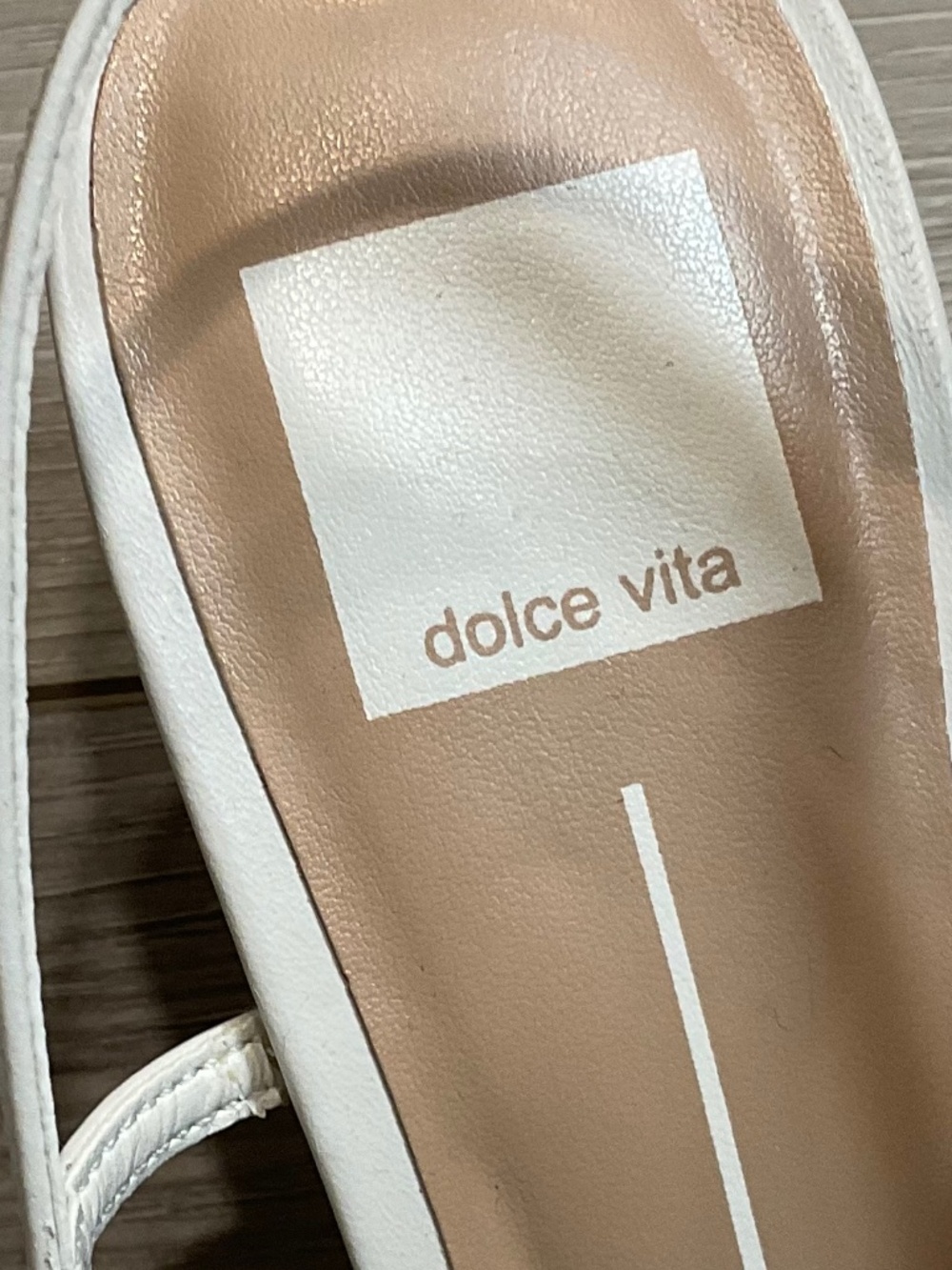 DOLCE VITA Odela Slingback Heels in White Leather Size 8 NEW - Picture 3 of 11